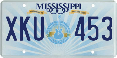 MS license plate XKU453