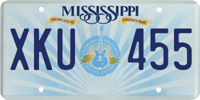 MS license plate XKU455