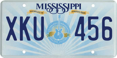 MS license plate XKU456