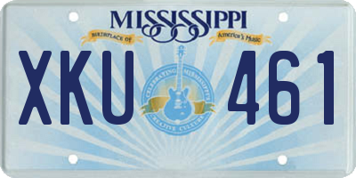 MS license plate XKU461