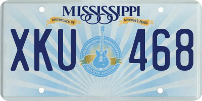 MS license plate XKU468