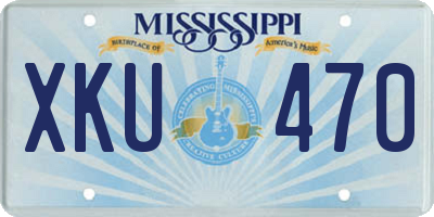 MS license plate XKU470