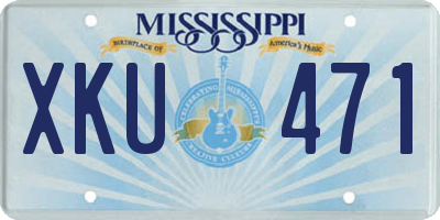 MS license plate XKU471