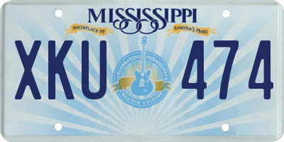 MS license plate XKU474