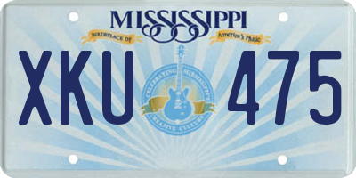 MS license plate XKU475