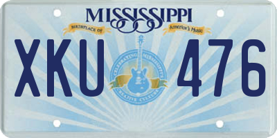MS license plate XKU476