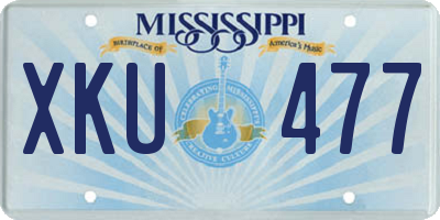 MS license plate XKU477