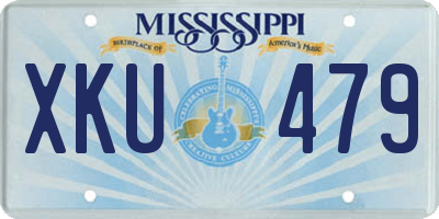 MS license plate XKU479