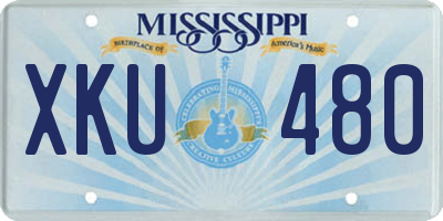 MS license plate XKU480