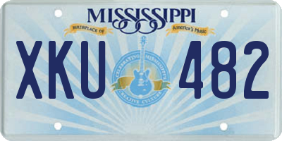 MS license plate XKU482