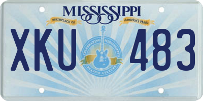 MS license plate XKU483