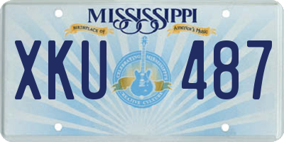MS license plate XKU487