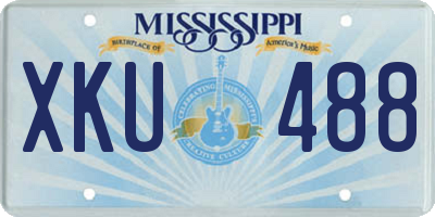 MS license plate XKU488