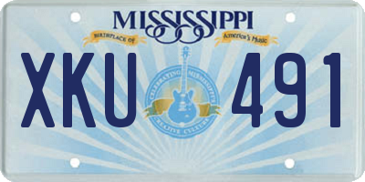 MS license plate XKU491