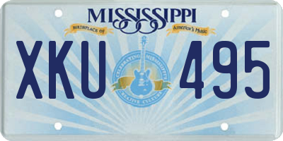 MS license plate XKU495