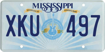 MS license plate XKU497