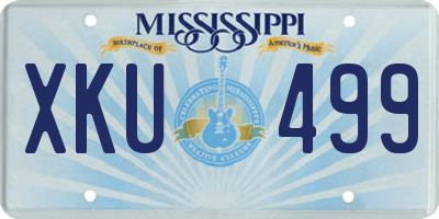 MS license plate XKU499