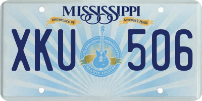 MS license plate XKU506