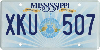 MS license plate XKU507