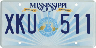 MS license plate XKU511