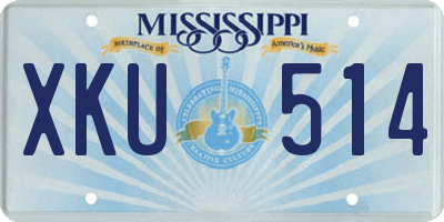 MS license plate XKU514