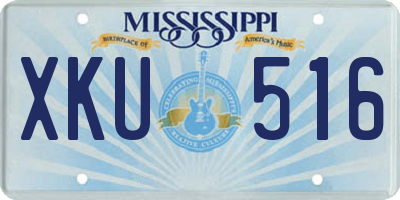 MS license plate XKU516