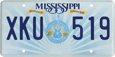 MS license plate XKU519