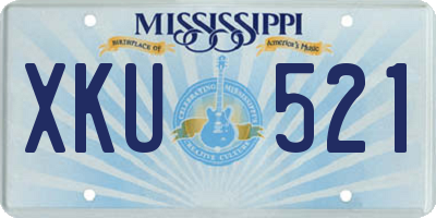 MS license plate XKU521