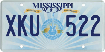 MS license plate XKU522