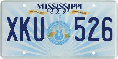 MS license plate XKU526