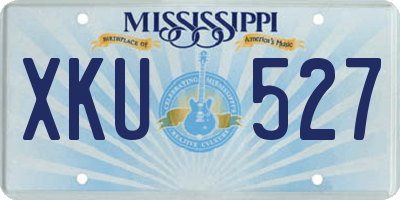 MS license plate XKU527