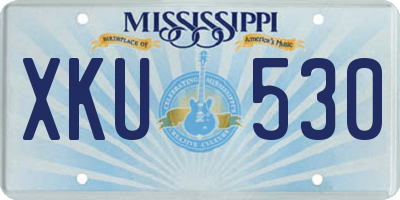 MS license plate XKU530