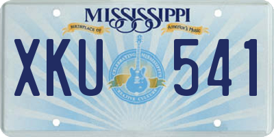 MS license plate XKU541