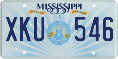 MS license plate XKU546