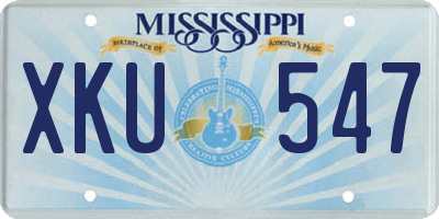 MS license plate XKU547