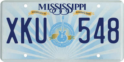 MS license plate XKU548