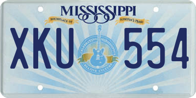 MS license plate XKU554