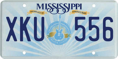 MS license plate XKU556