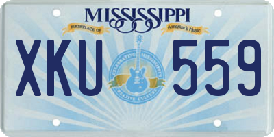 MS license plate XKU559