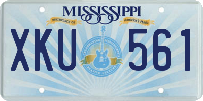 MS license plate XKU561