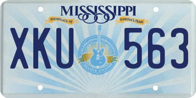 MS license plate XKU563