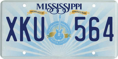 MS license plate XKU564