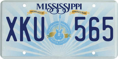 MS license plate XKU565