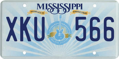 MS license plate XKU566
