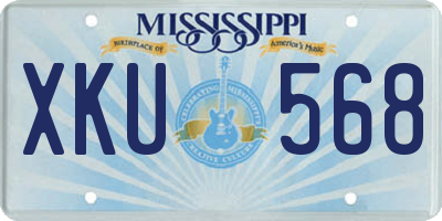 MS license plate XKU568
