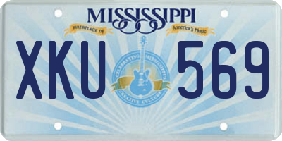 MS license plate XKU569