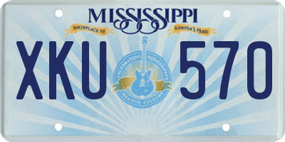 MS license plate XKU570