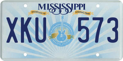 MS license plate XKU573
