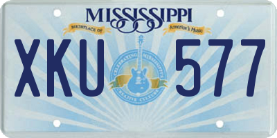 MS license plate XKU577