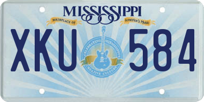 MS license plate XKU584